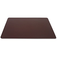 Dacasso Leather Desk Mat Rectangular - 38" Width x 24" Depth - Felt Backing - Top Grain Leather - Chocolate Brown - 1 Each (P3411)