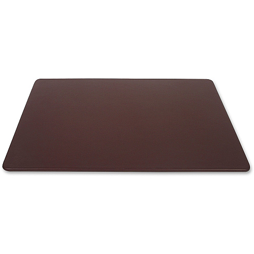 Dacasso Leather Desk Mat Rectangular - 34" Width x 20" Depth - Felt Backing - Top Grain Leather - Chocolate Brown - 1 Each (P3412)
