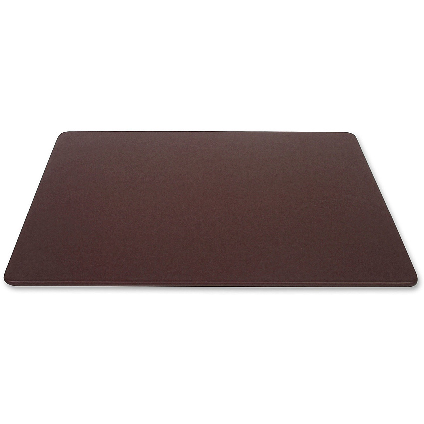 Dacasso Leather Desk Mat Rectangular - 34" Width x 20" Depth - Felt Backing - Top Grain Leather - Chocolate Brown - 1 Each (P3412)