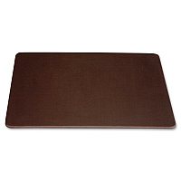 Dacasso Leatherette Conference Table Pad Rectangular - 17" Width x 14" Depth - Felt Backing - Leatherette - Chocolate Brown - 1 Each (P3415)