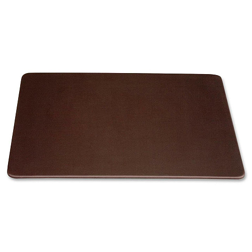Dacasso Leatherette Conference Table Pad Rectangular - 17" Width x 14" Depth - Felt Backing - Leatherette - Chocolate Brown - 1 Each (P3415)