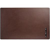Dacasso Leather Desk Mat Rectangular - 30" Width x 19" Depth - Felt Backing - Leather - Chocolate Brown - 1 Each (P3418)