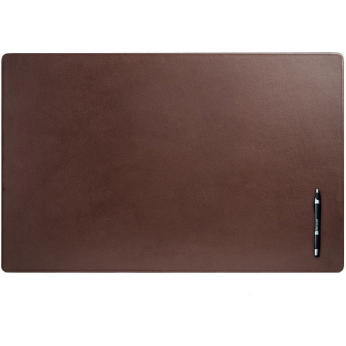 Dacasso Leather Desk Mat Rectangular - 30" Width x 19" Depth - Felt Backing - Leather - Chocolate Brown - 1 Each (P3418)