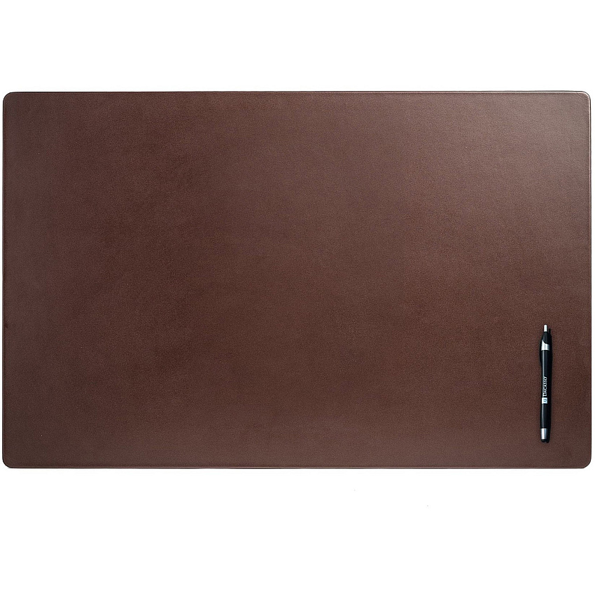 Dacasso Leather Desk Mat Rectangular - 30" Width x 19" Depth - Felt Backing - Leather - Chocolate Brown - 1 Each (P3418)