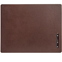 Dacasso Leather Desk Mat Rectangular - 24" Width x 19" Depth - Felt Backing - Leather - Chocolate Brown - 1 Each (P3419)