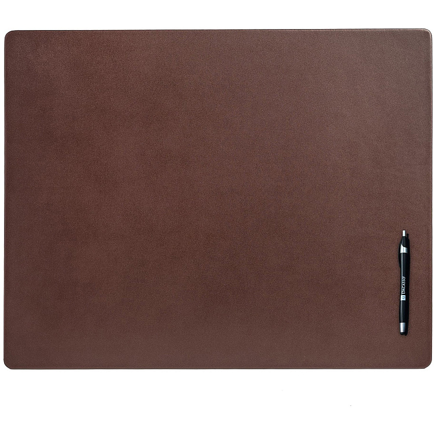 Dacasso Leather Desk Mat Rectangular - 24" Width x 19" Depth - Felt Backing - Leather - Chocolate Brown - 1 Each (P3419)