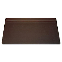 Dacasso Leather Top-Rail Desk Pad Rectangular - 34" Width x 20" Depth - Felt Backing - Top Grain Leather - Chocolate Brown - 1 Each (P3421)