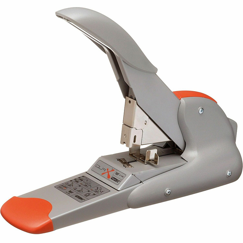 Rapid DUAX Heavy Duty Stapler Staples Upto 170 Sheet - Holds Upto 400 Staple - Silver, Orange - Metal - 1 Each (73338)
