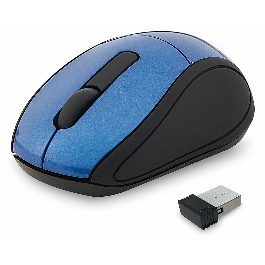 Verbatim Wireless Mini Travel Optical Mouse - Blue Optical - Wireless - Radio Frequency - Blue - USB 2.0 - 1600 dpi - Scroll Wheel - 3 Button(s) - 1 Each (97471)