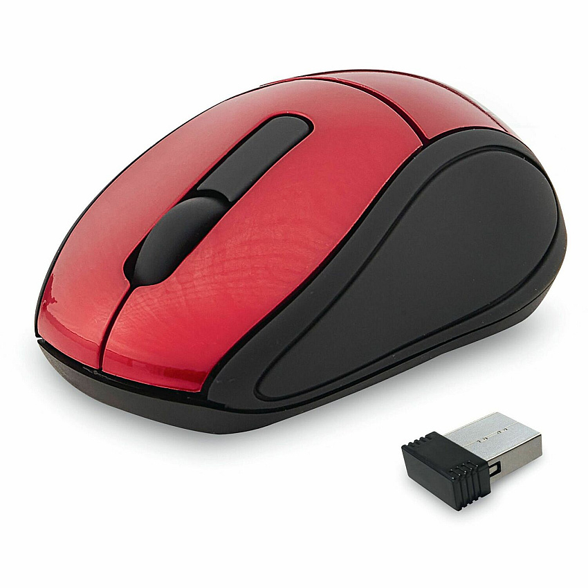 Verbatim Wireless Mini Travel Optical Mouse - Red Optical - Wireless - Radio Frequency - Red - USB - 1600 dpi - Scroll Wheel - 3 Button(s) - 1 Each (97540)