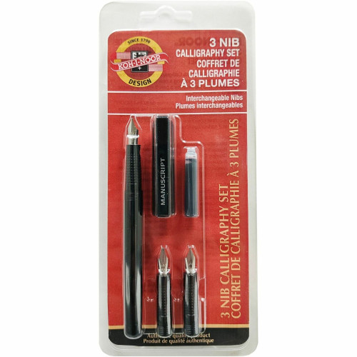 Koh-I-Noor 3-Nib Calligraphy Set (S802FBC)