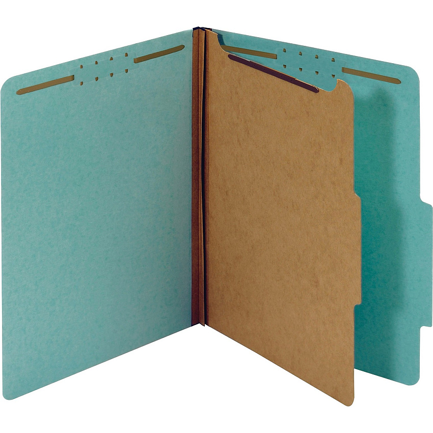 Pendaflex 2/5 Tab Cut Letter Recycled Classification Folder 8 1/2" x 11" - 1 3/4" Expansion - 4 Fastener(s) - 2" Fastener Capacity, 1" Fastener Capacity for Divider - Top Tab Location - Right of Center Tab Position - 1 Divider(s) - Pressboard, Pr (23730R)