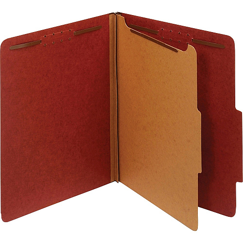 Pendaflex 2/5 Tab Cut Letter Recycled Classification Folder 8 1/2" x 11" - 1 3/4" Expansion - 4 Fastener(s) - 2" Fastener Capacity, 1" for Divider - Top Tab Location - Right of Center Tab Position - 1 Divider(s) - 25 pt. - Pressboard, Pressboard  (23775R)
