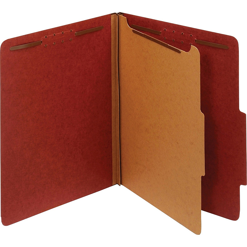 Pendaflex 2/5 Tab Cut Letter Recycled Classification Folder 8 1/2" x 11" - 1 3/4" Expansion - 4 Fastener(s) - 2" Fastener Capacity, 1" for Divider - Top Tab Location - Right of Center Tab Position - 1 Divider(s) - 25 pt. - Pressboard, Pressboard  (23775R)