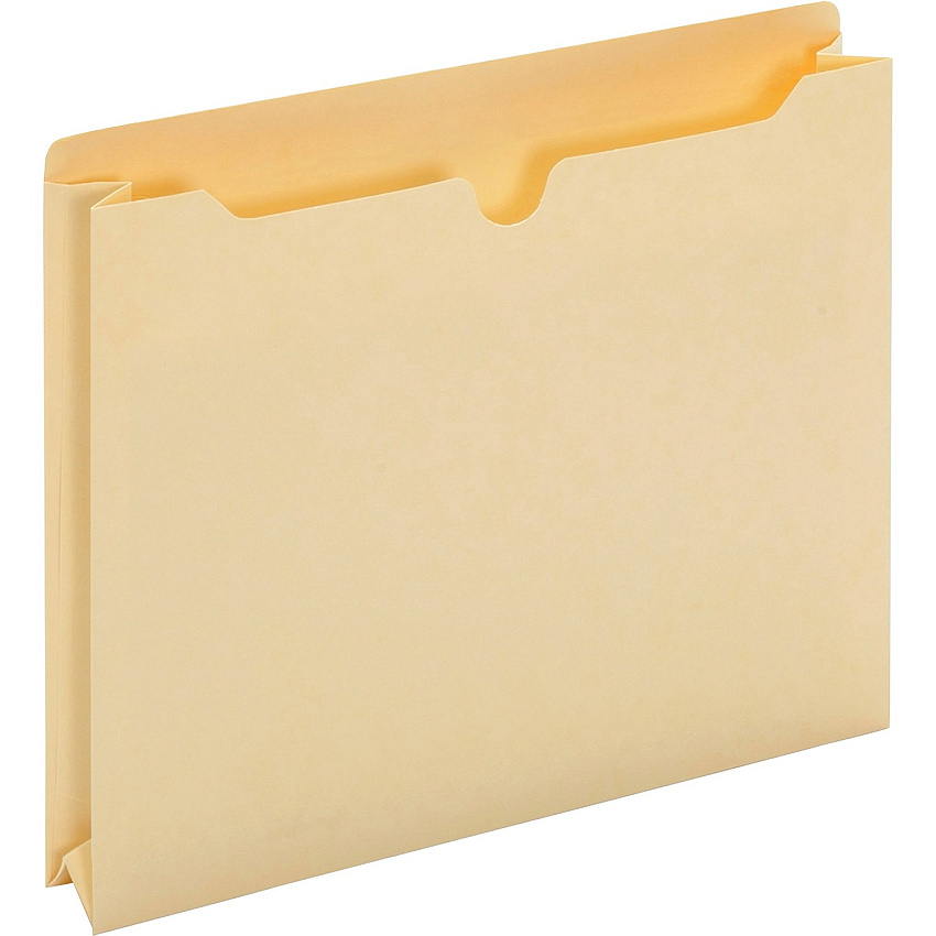 Pendaflex Letter Recycled File Jacket 8 1/2" x 11" - 500 Sheet Capacity - 2" Expansion - Top Tab Location - Manila - Manila - 100% Recycled - 50 / Box (24920R)