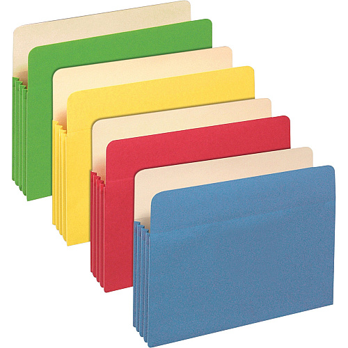 Pendaflex Letter Recycled Expanding File 8 1/2" x 11" - 875 Sheets Capacity - 3 1/2" Expansion - Top Tab Location - Tyvek, Paper, Card Stock - Assorted - Tear Resistant, Reinforced Gusset, Durable - 30% Recycled - 25 / Box (1524EASST)