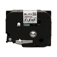 P-touch TZe Laminated Tape x 1 27/64" Width x 26 1/4 ft Length - Rectangle - Thermal Transfer - Clear - Water Resistant - Laminated - Chemical Resistant, Abrasion Resistant, Fade Resistant, Temperature Resistant, High Durable - 1 Each (TZE161)