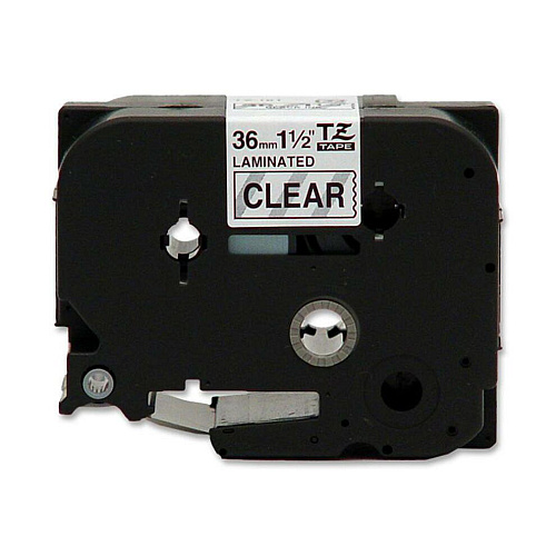 P-touch TZe Laminated Tape x 1 27/64" Width x 26 1/4 ft Length - Rectangle - Thermal Transfer - Clear - Water Resistant - Laminated - Chemical Resistant, Abrasion Resistant, Fade Resistant, Temperature Resistant, High Durable - 1 Each (TZE161)