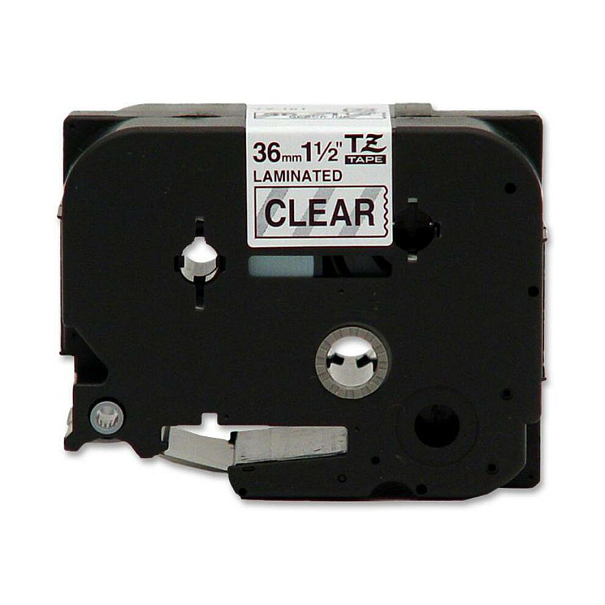 P-touch TZe Laminated Tape x 1 27/64" Width x 26 1/4 ft Length - Rectangle - Thermal Transfer - Clear - Water Resistant - Laminated - Chemical Resistant, Abrasion Resistant, Fade Resistant, Temperature Resistant, High Durable - 1 Each (TZE161)