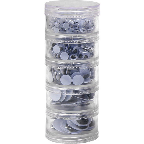 Creativity Street Storage Stacker Wiggle Eyes Craft - 560 Piece(s) - Assorted - 560 / Set (3407)