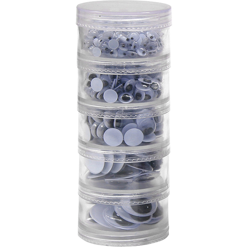 Creativity Street Storage Stacker Wiggle Eyes Craft - 560 Piece(s) - Assorted - 560 / Set (3407)