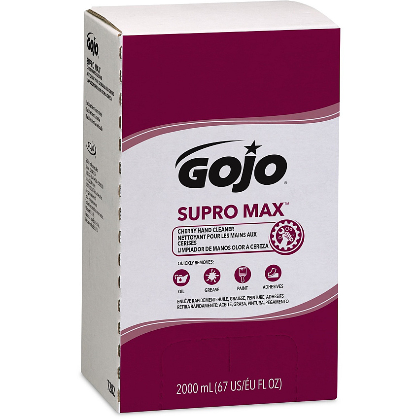 Gojo&reg; Supro Max Hand Cleaner Cherry Scent - 2.11 quart - Adhesive Remover, Soil Remover - Hand - Tan - 1 Each (728204)