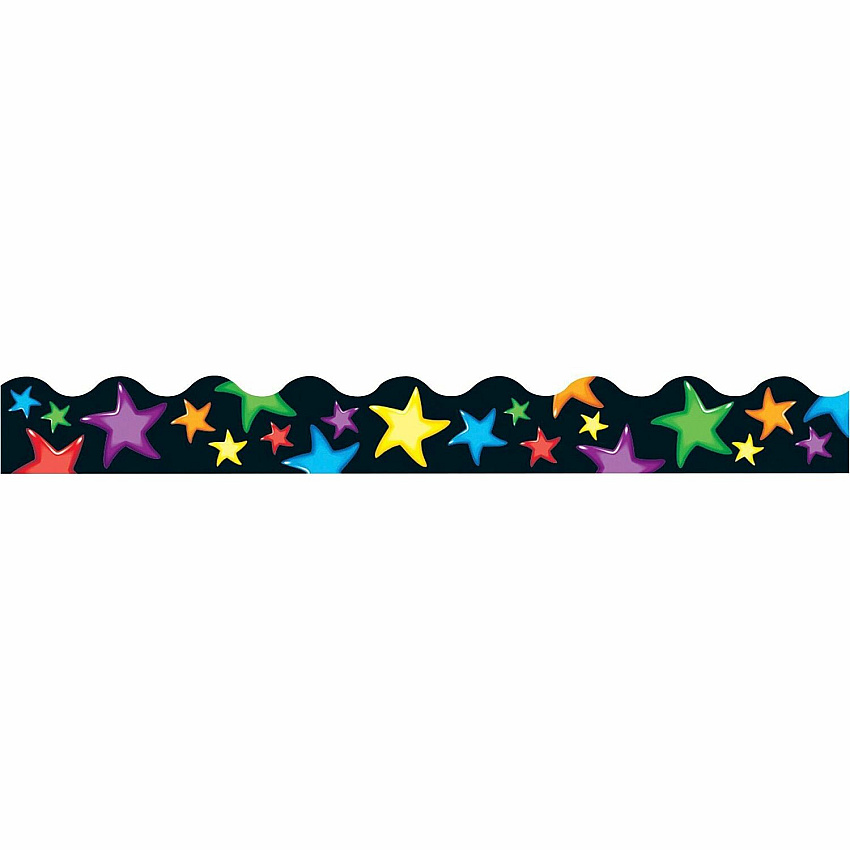 Trend Gel Stars Terrific Trimmers Gel Stars Shape - Reusable, Precut, Durable - 2.25" Width x 468" Length - Assorted - 1 Pack (T92322)