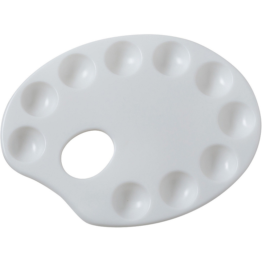 Creativity Street Palette Shaped Plastic Paint Trays White - Plastic - 10 / Pack (5923)