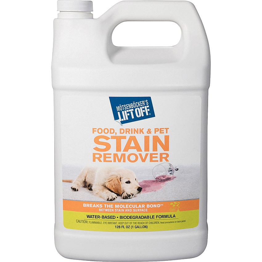 Motsenbockers Lift Off Mötsenböcker's Lift Off Food/Drink/Pet Stain Remover (4 128 fl oz (4 quart) - Environmentally Friendly - White Bottle - 1 Each 0601)