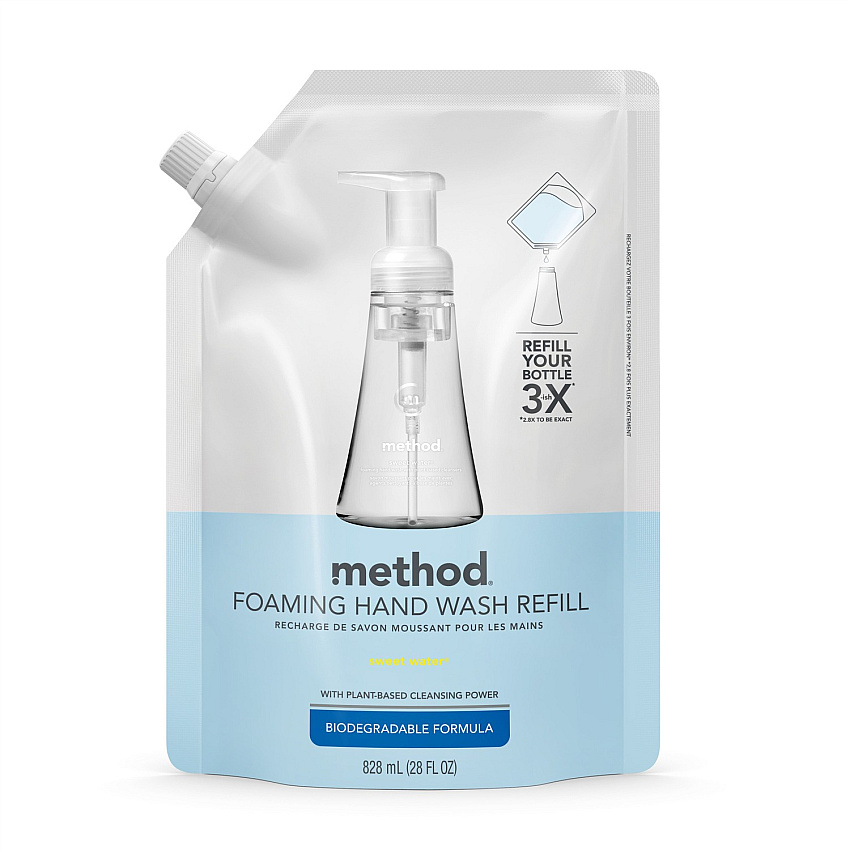 Method Foaming Hand Wash Refill, Sweet Water Scent, 28 oz (00662)