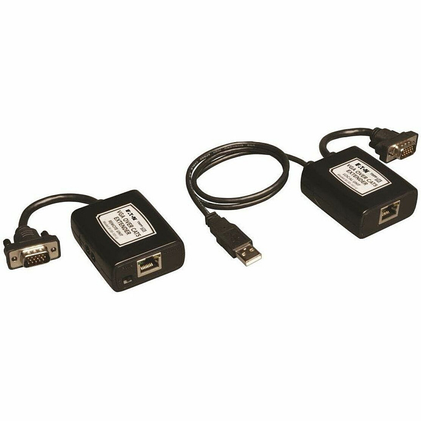 Eaton Tripp Lite Series VGA over Cat5/6 Extender Kit, Transmitter/Receiver for Video, USB Powered, Up to 500 ft. (152 m), TAA 1 Input Device - 1 Output Device - 500 ft Range - 2 x Network (RJ-45) - 1 x USB - 1 x VGA In - 1 x VGA Out - 1920 x 14 (B130101U)