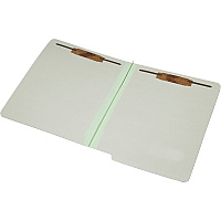 AbilityOne SKILCRAFT 2-part End Tab Classification Folders 8 1/2" x 11" - 1" Expansion - 2 Fastener(s) - 2" Fastener Capacity for Folder - End Tab Location - Pressboard - Light Green - 100% Recycled - 25 / Box (5907108)