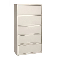 Lorell Fortress Lateral File with Roll-Out Shelf 36