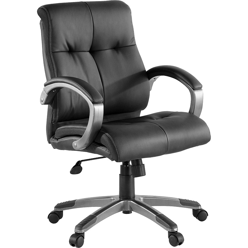 Lorell Low-back Executive Office Chair Black Seat Color - Leather Seat Material - 5-star Base - Black - 1 Each (LLR62622)