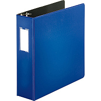 Business Source Slanted D-ring Binders 3" Binder Capacity - 3 Ring(s) - Fastener(s): D-Ring - Pocket(s): 2, Internal - Chipboard, Polypropylene - Blue - PVC-free, Non-stick, Spine Label, Gap-free Ring, Non-glare, Heavy Duty, Open and Closed Tri (BSN33115)