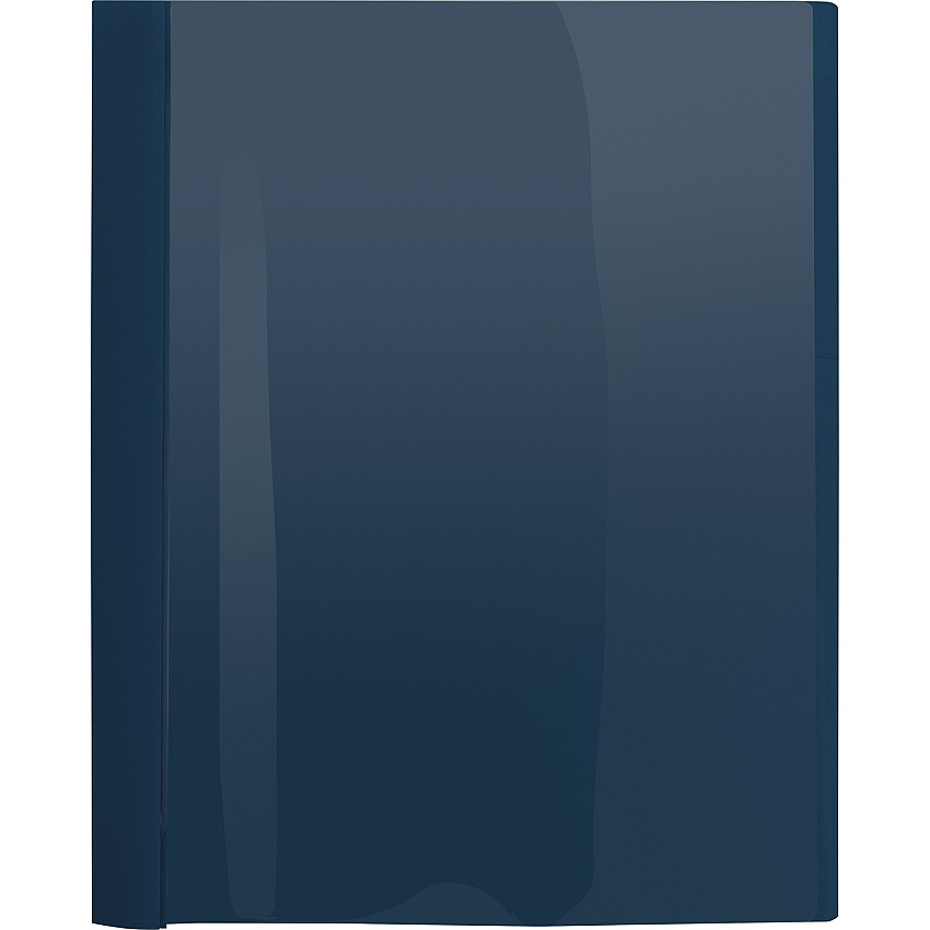 Business Source Letter Report Cover 1/2" Folder Capacity - 8 1/2" x 11" - 100 Sheets Capacity - 3 x Prong Fastener(s) - Clear, Dark Blue - Durable, Non-stick, Heavy Duty, Water Resistant, Textured - 25 / Box (BSN78514)