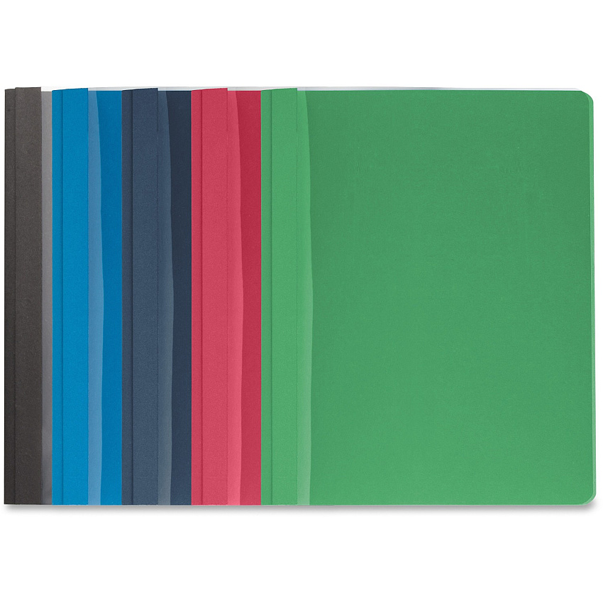 Business Source Letter Report Cover 8 1/2" x 11" - 100 Sheets Capacity - 3 x Prong Fastener(s) - Assorted - Textured, Non-stick - 25 / Box (BSN78519)