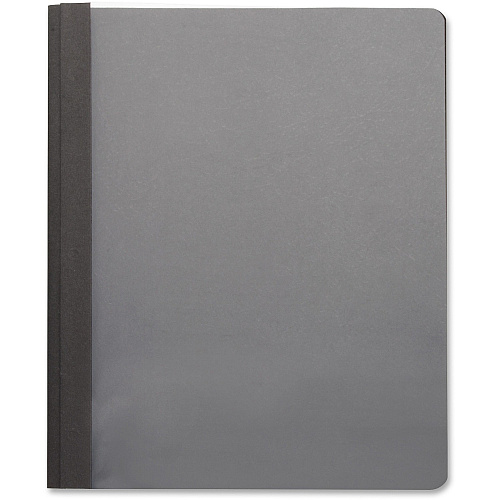 Business Source Letter Report Cover 8 1/2" x 11" - 100 Sheets Capacity - 3 x Prong Fastener(s) - Black - Textured, Non-stick - 25 / Box (BSN78520)