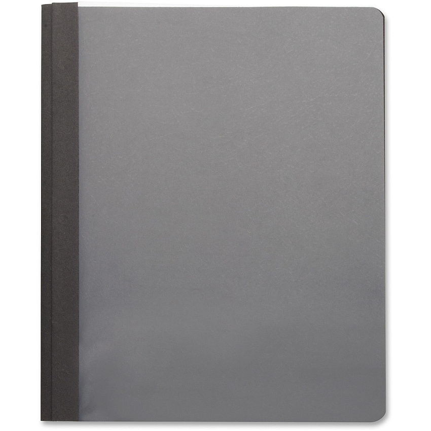 Business Source Letter Report Cover 8 1/2" x 11" - 100 Sheets Capacity - 3 x Prong Fastener(s) - Black - Textured, Non-stick - 25 / Box (BSN78520)