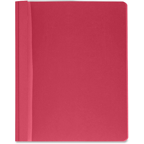 Business Source Letter Report Cover 8 1/2" x 11" - 100 Sheets Capacity - 3 x Prong Fastener(s) - Red - Textured, Non-stick - 25 / Box (BSN78523)