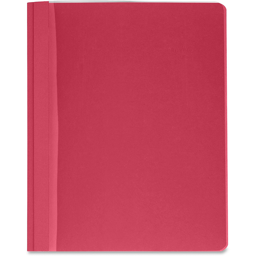 Business Source Letter Report Cover 8 1/2" x 11" - 100 Sheets Capacity - 3 x Prong Fastener(s) - Red - Textured, Non-stick - 25 / Box (BSN78523)