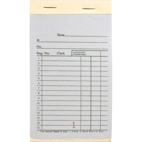 Business Source Single Carbon Sales Book (39557)