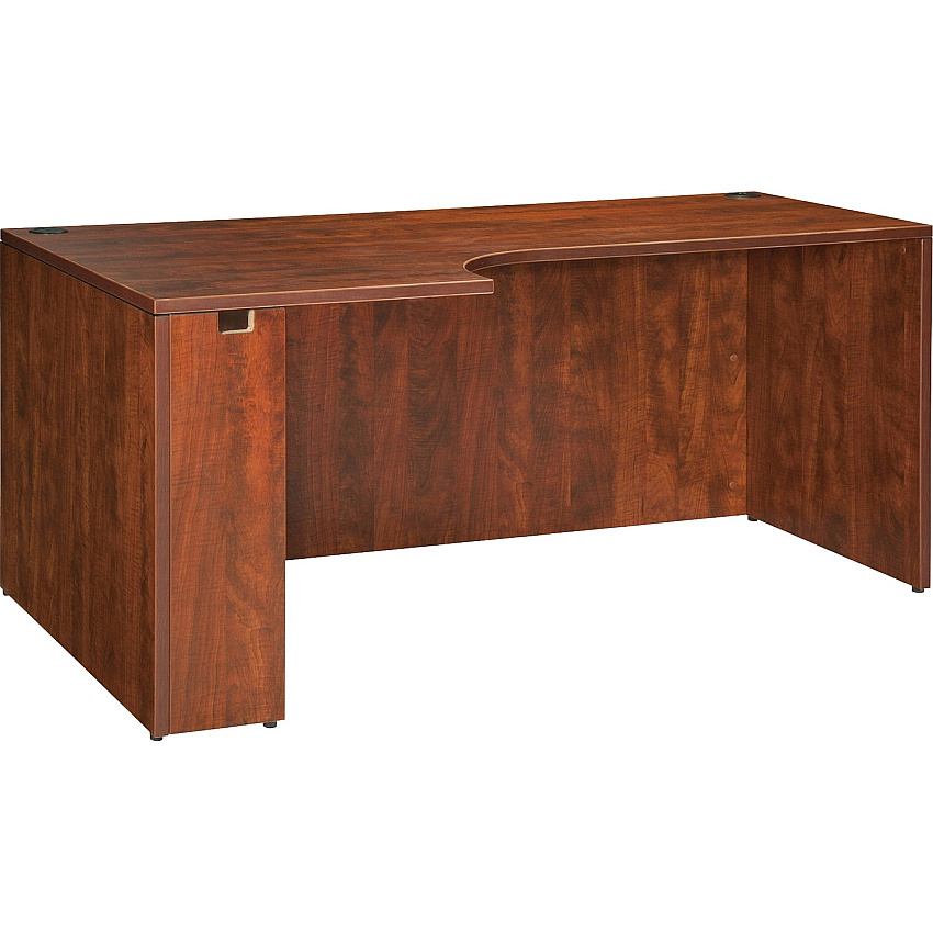 Lorell Essentials Series Left Corner Credenza 29.5" Height x 66.1" Width x 35.4" Depth - Finish: Cherry, Laminate - Leveling Glide (LLR69911)