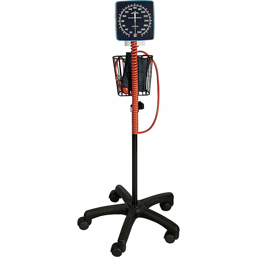 Medline Mobile Aneroid Blood Pressure Monitor For Blood Pressure - Black (MDS9407)
