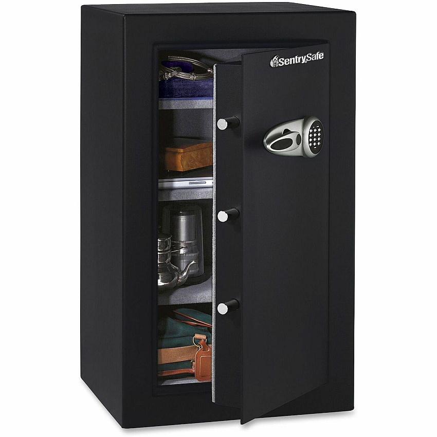 SentrySafe Sentry Safe Executive Security Safe 6.10 ft³ - Electronic Lock - Pry Resistant - Overall Size 37.7" Height x 21.7" Width x 19.8" Depth - Black - Steel (T0331)