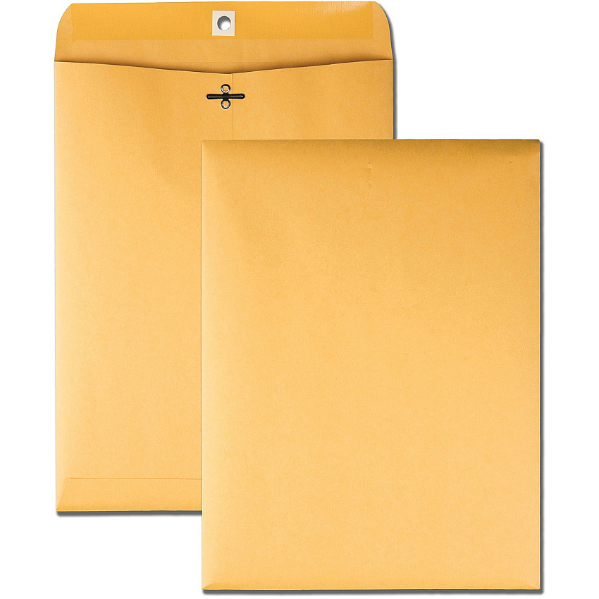 Business Source Kraft Envelopes Clasp - #90 - 9" Width x 12" Length - 32 lb - Clasp - Brown Kraft - Kraft - 100 / Box (BSN04424)