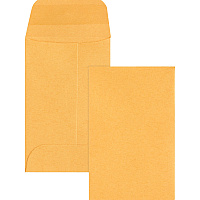 Business Source Small Coin Kraft Envelopes Coin - #1 - 2 1/4" Width x 3 1/2" Length - 20 lb - Gummed - Brown Kraft - Kraft - 500 / Box (BSN04440)