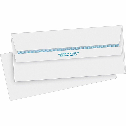 Business Source Regular Security Invoice Envelopes Business - #10 - 4 1/8" Width x 9 1/2" Length - 24 lb - Self-sealing - White - 500 / Box (BSN04645)