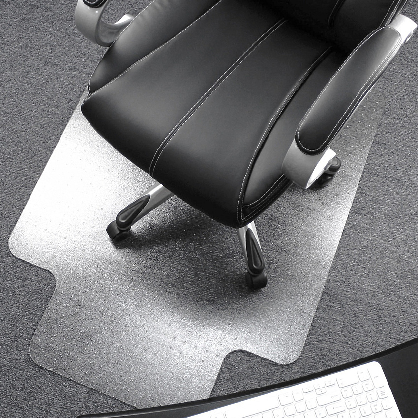 Floortex Ultimat&reg; Polycarbonate Lipped Chair Mat for Carpets over 1/2" - 48" x 53" Carpeted Floor, Floor, Home, Office, Carpet - 53" Length x 48" Width x 0.110" Depth x 0.110" Thickness - Lip Size 20" Length x 10" Width - Lipped - Polycarb (1113427LR)