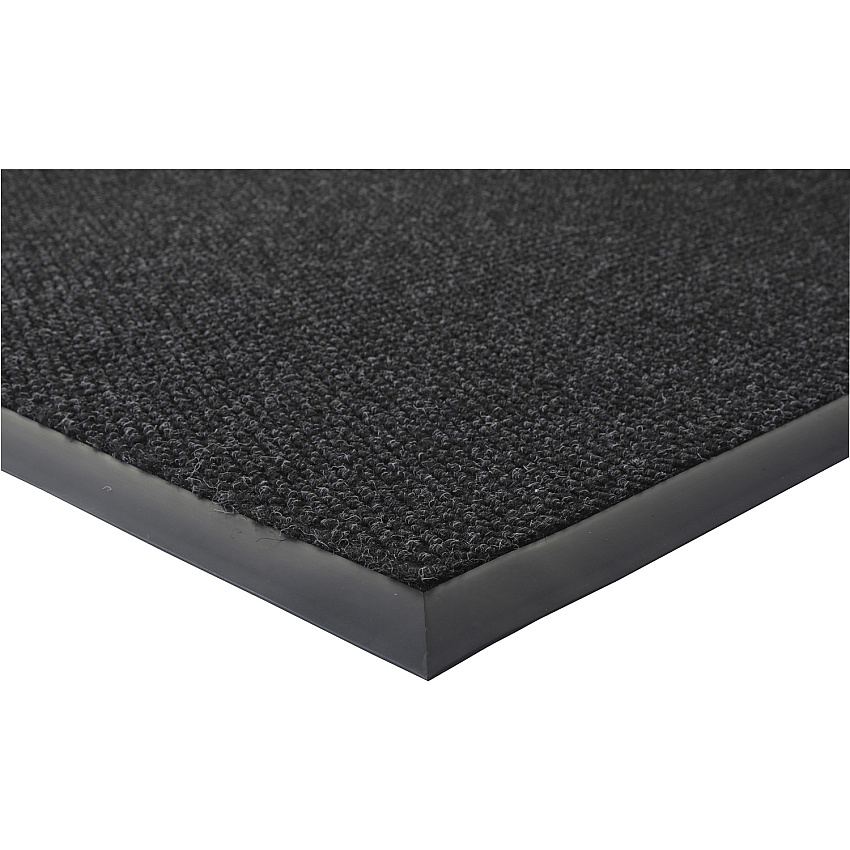 Genuine Joe Ultraguard Berber Heavy Traffic Mat Hard Floor, Indoor, Outdoor - 60" Length x 36" Width - Rubber - Charcoal Black - 1 Each (GJO02402)